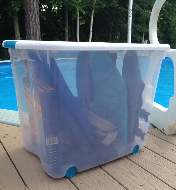 Sterilite pool safety storage